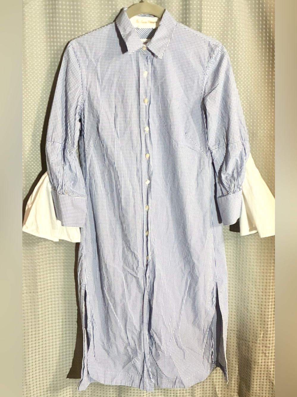 Le Sarte Pettegole Striped Shirt Dress Sz 38 US S Italy 100% Cotton Flare Cuffs